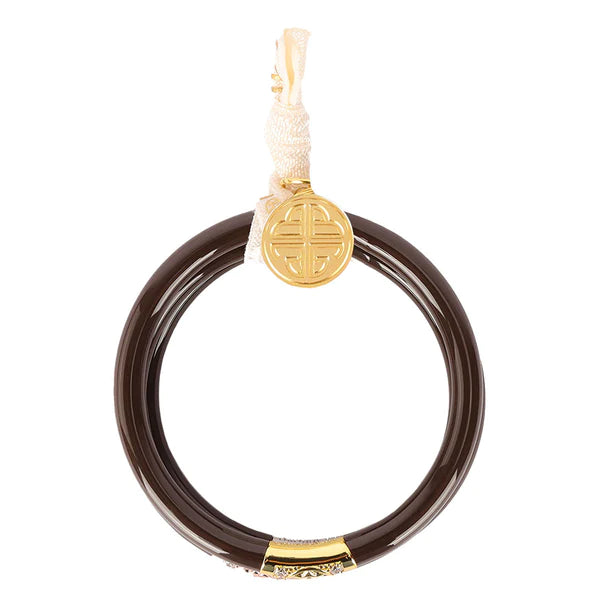 BuDhaGirl | Set of Three | Three Kings All Weather Bangles in Chocolate - Giddy Up Glamour Boutique