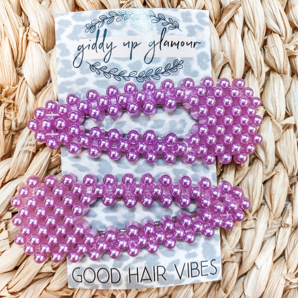 Buy 3 for $10 | Set of Two | Pearl Hair Accessory Clips - Giddy Up Glamour Boutique