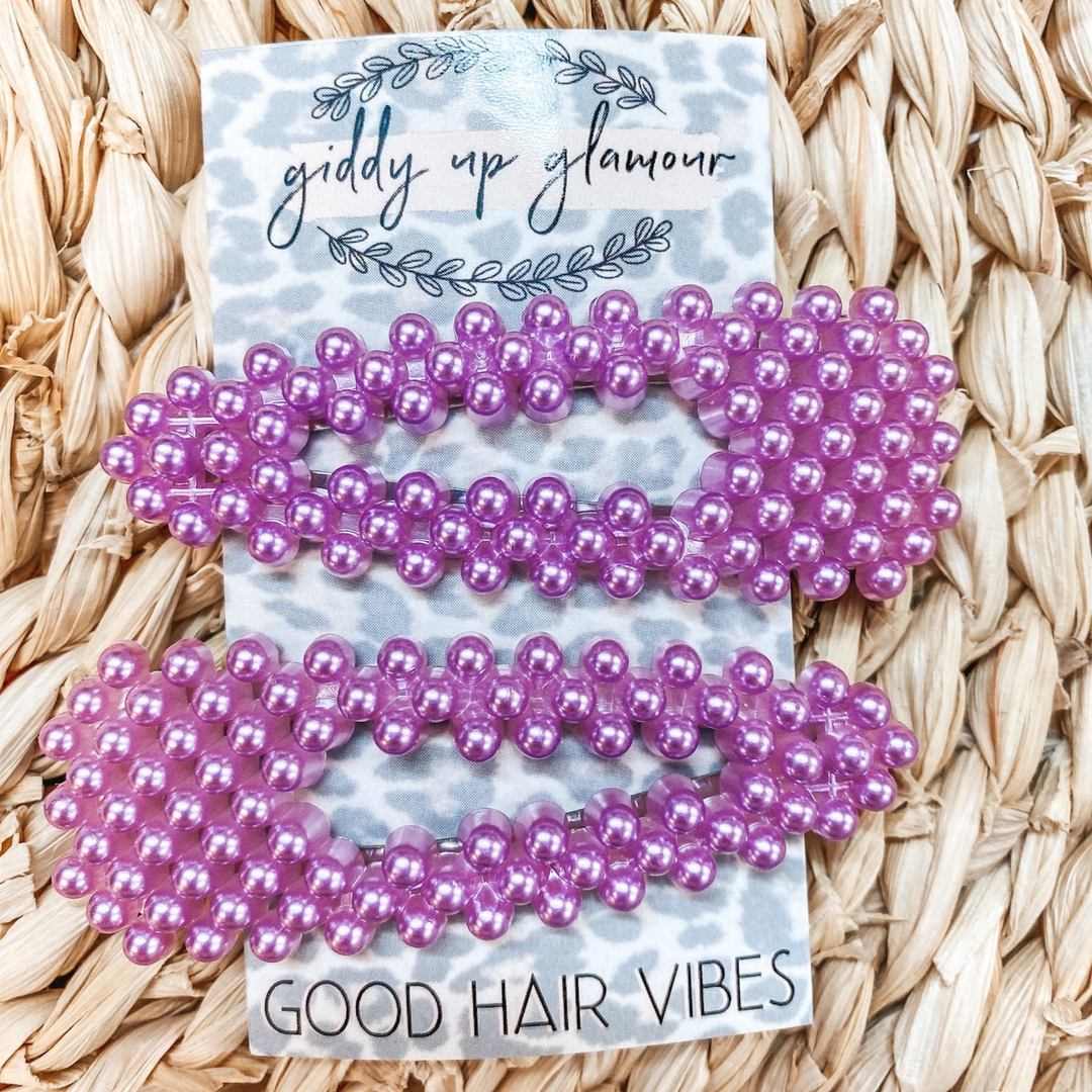Buy 3 for $10 | Set of Two | Pearl Hair Accessory Clips - Giddy Up Glamour Boutique