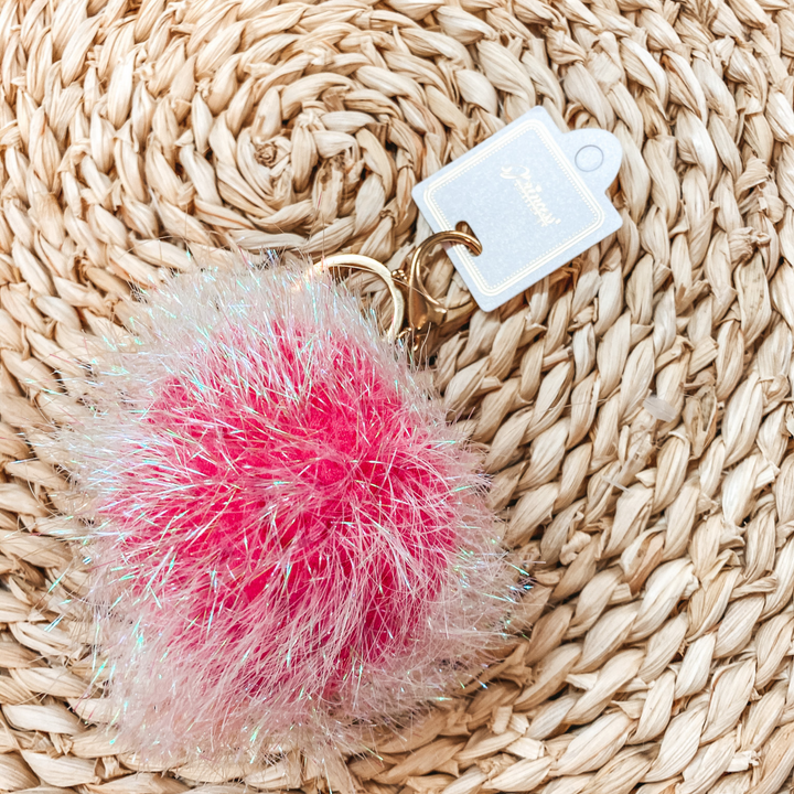 Buy 3 for $10 | Puff Ball Tinsel Keychains - Giddy Up Glamour Boutique
