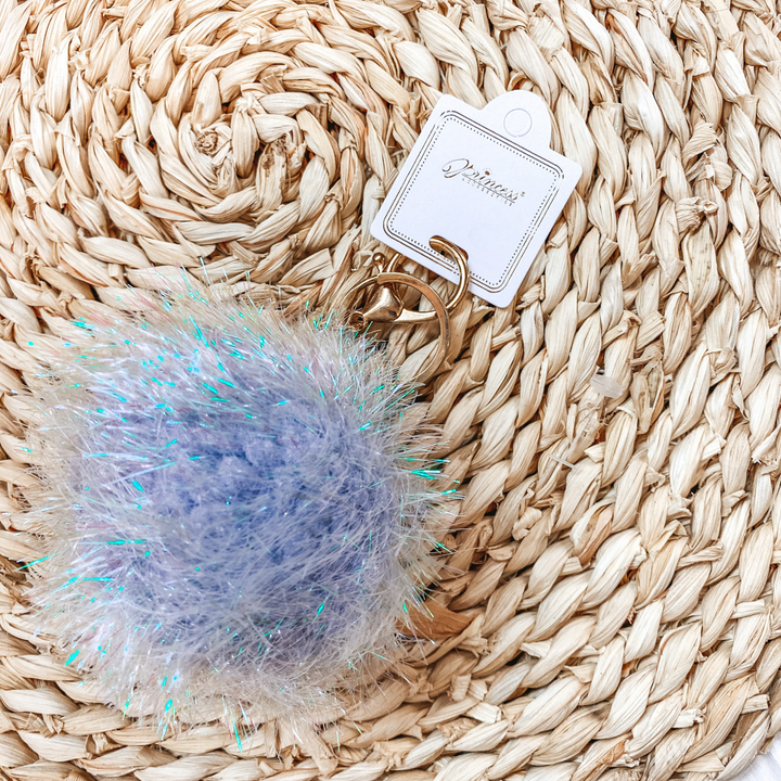Buy 3 for $10 | Puff Ball Tinsel Keychains - Giddy Up Glamour Boutique