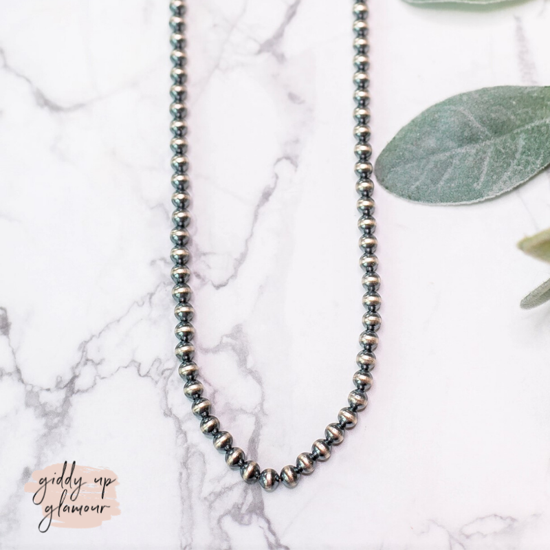 Navajo | Navajo Handmade 9mm Navajo Pearls Necklace | 30 inches - Giddy Up Glamour Boutique