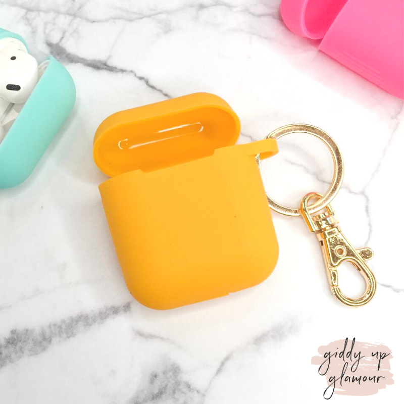 Protective AirPods Cover in Yellow - Giddy Up Glamour Boutique