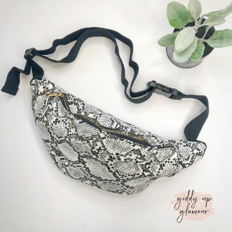 snakeskin fanny pack | concert festival accessories | hippie pack