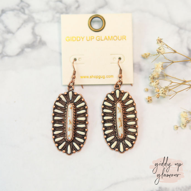 Long Oval Squash Earrings in Ivory - Giddy Up Glamour Boutique