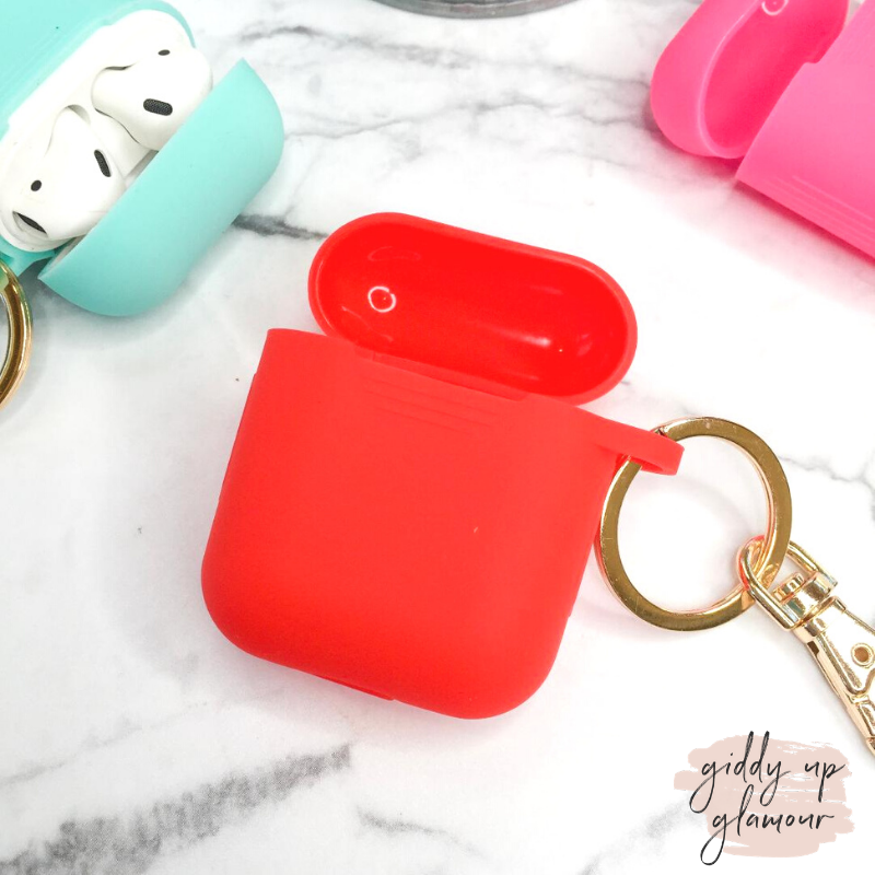 Protective AirPods Cover in Red - Giddy Up Glamour Boutique