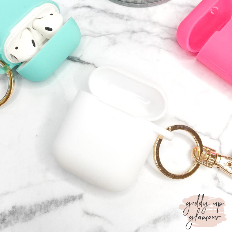 Protective AirPods Cover in White - Giddy Up Glamour Boutique