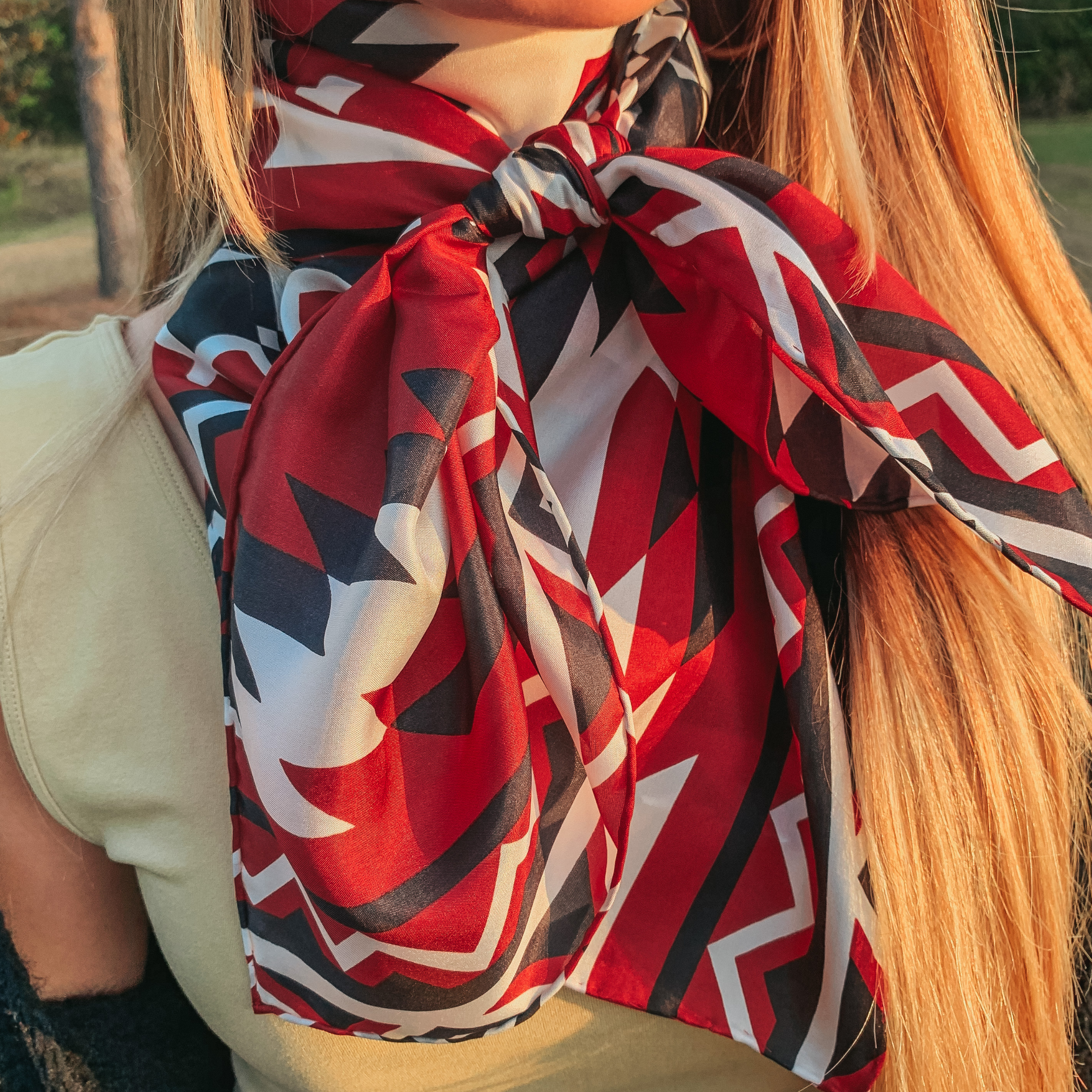 Southwest Wild Rag in Red and Black - Giddy Up Glamour Boutique