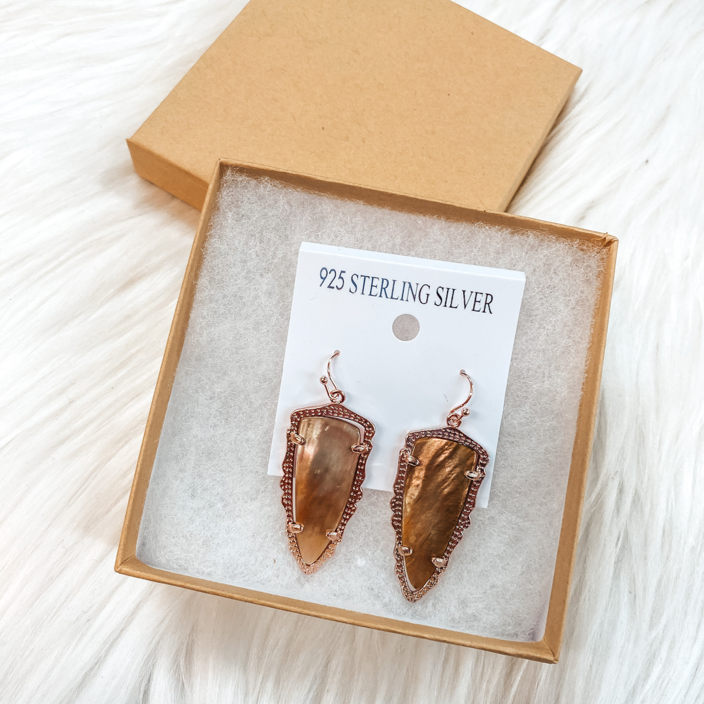 Holiday Special | Rose Gold Drop Earrings in Gift Box - Giddy Up Glamour Boutique