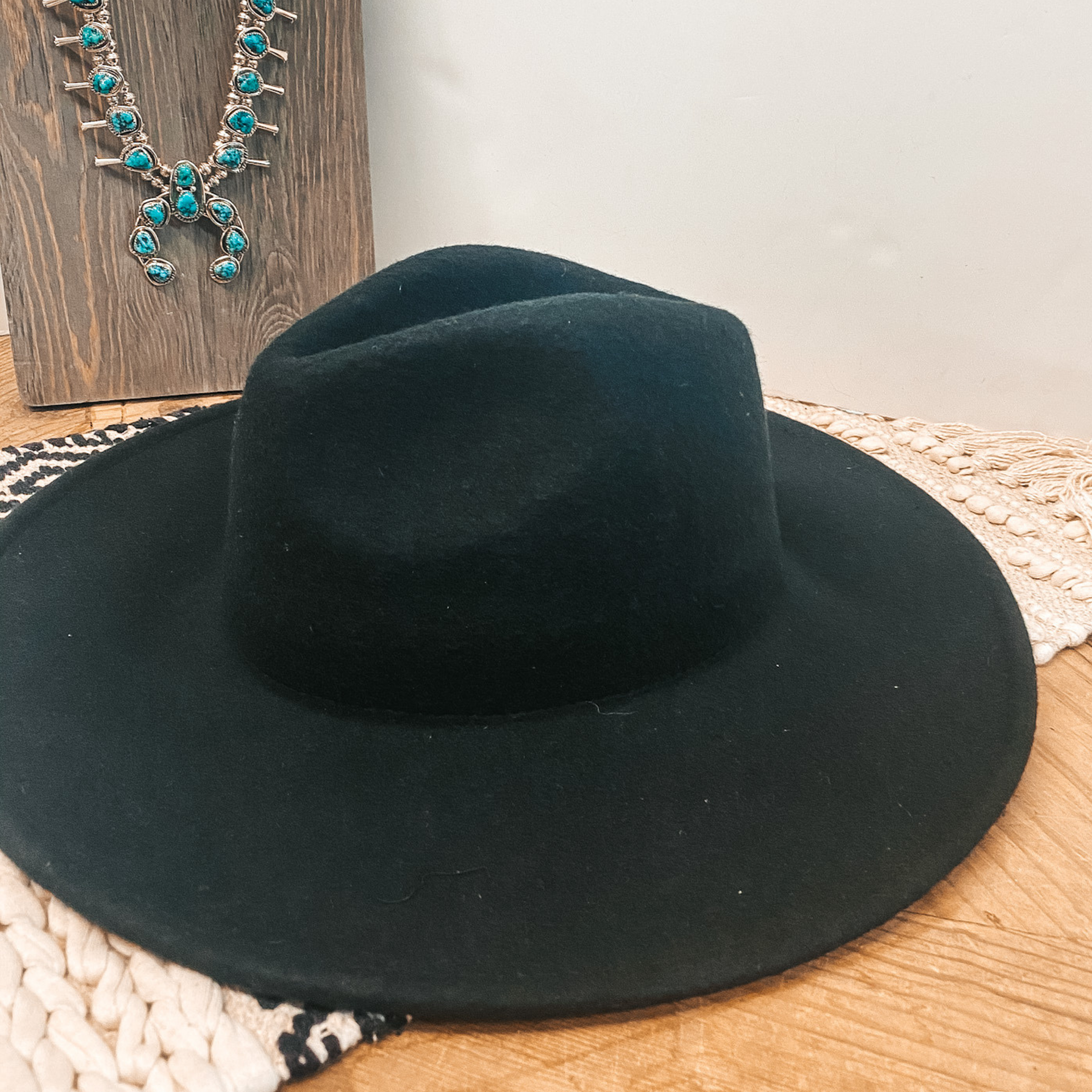 Amarillo Sky Classic Rancher Felt Hat in Black - Giddy Up Glamour Boutique