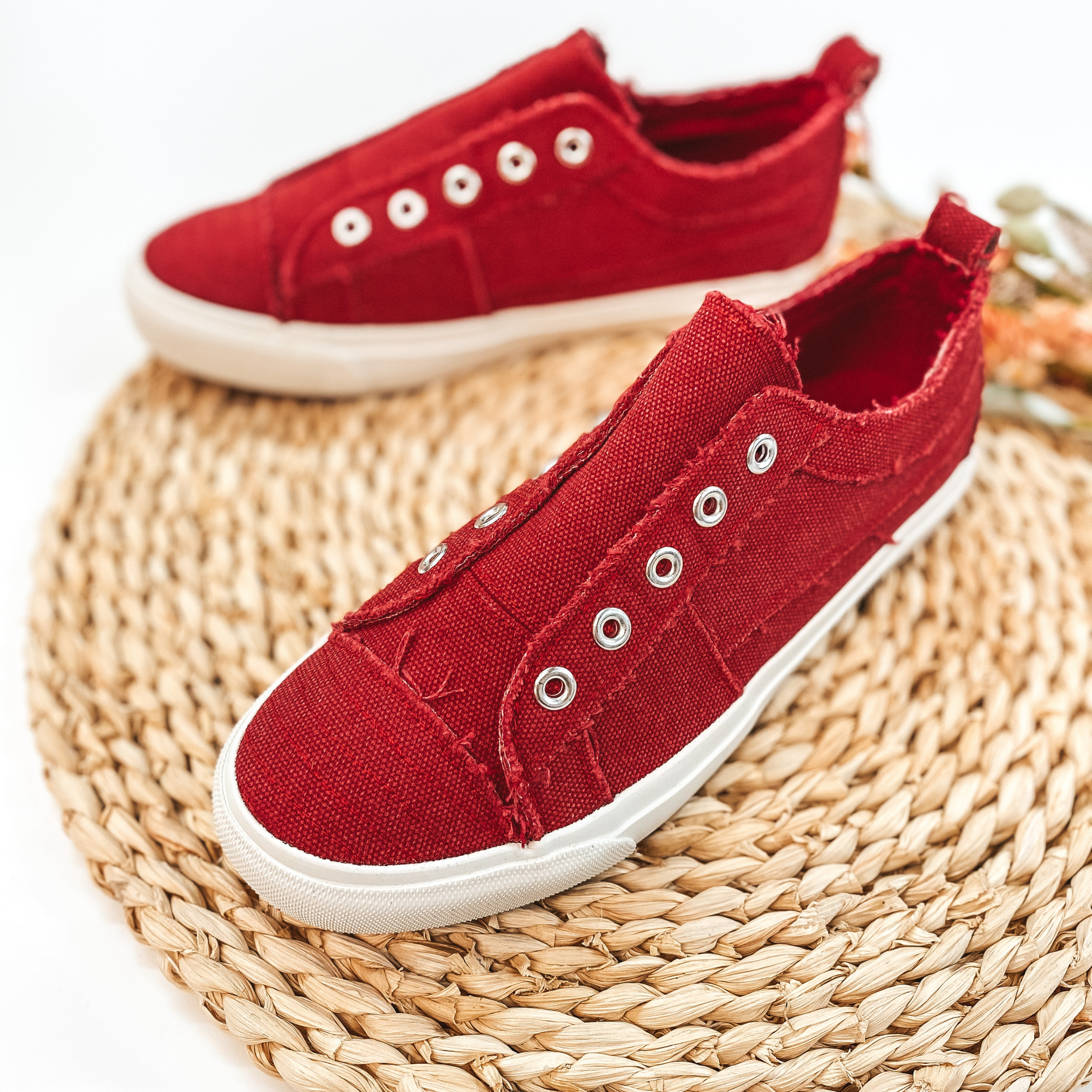 Last Chance Size 6 | Corky's | Babalu Slip On Sneakers in Red