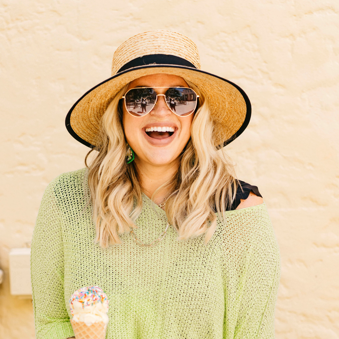 A Shady Spot Short Brim Bucket Hat with Black Band in Natural Tan - Giddy Up Glamour Boutique