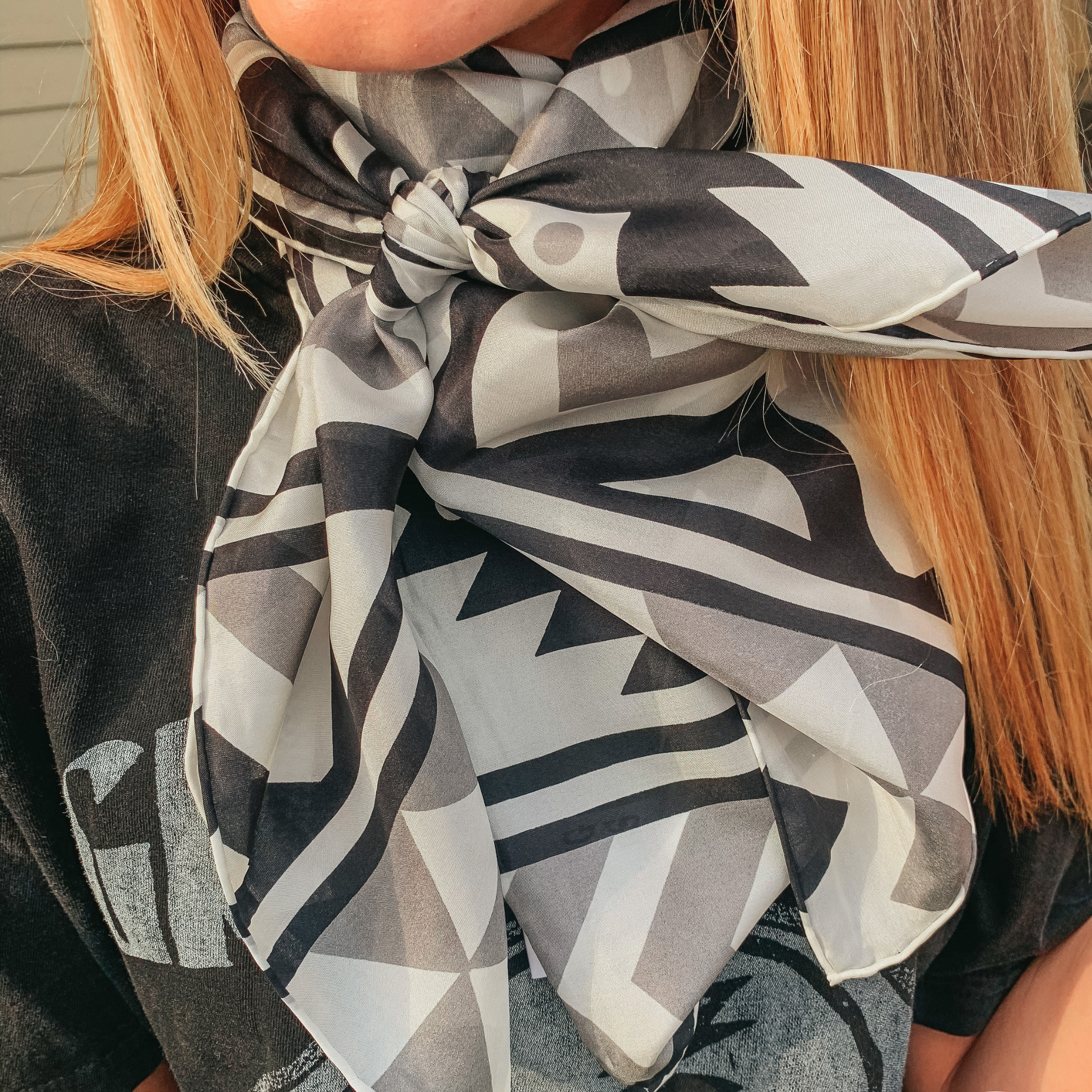 Southwest Wild Rag in Black and White - Giddy Up Glamour Boutique
