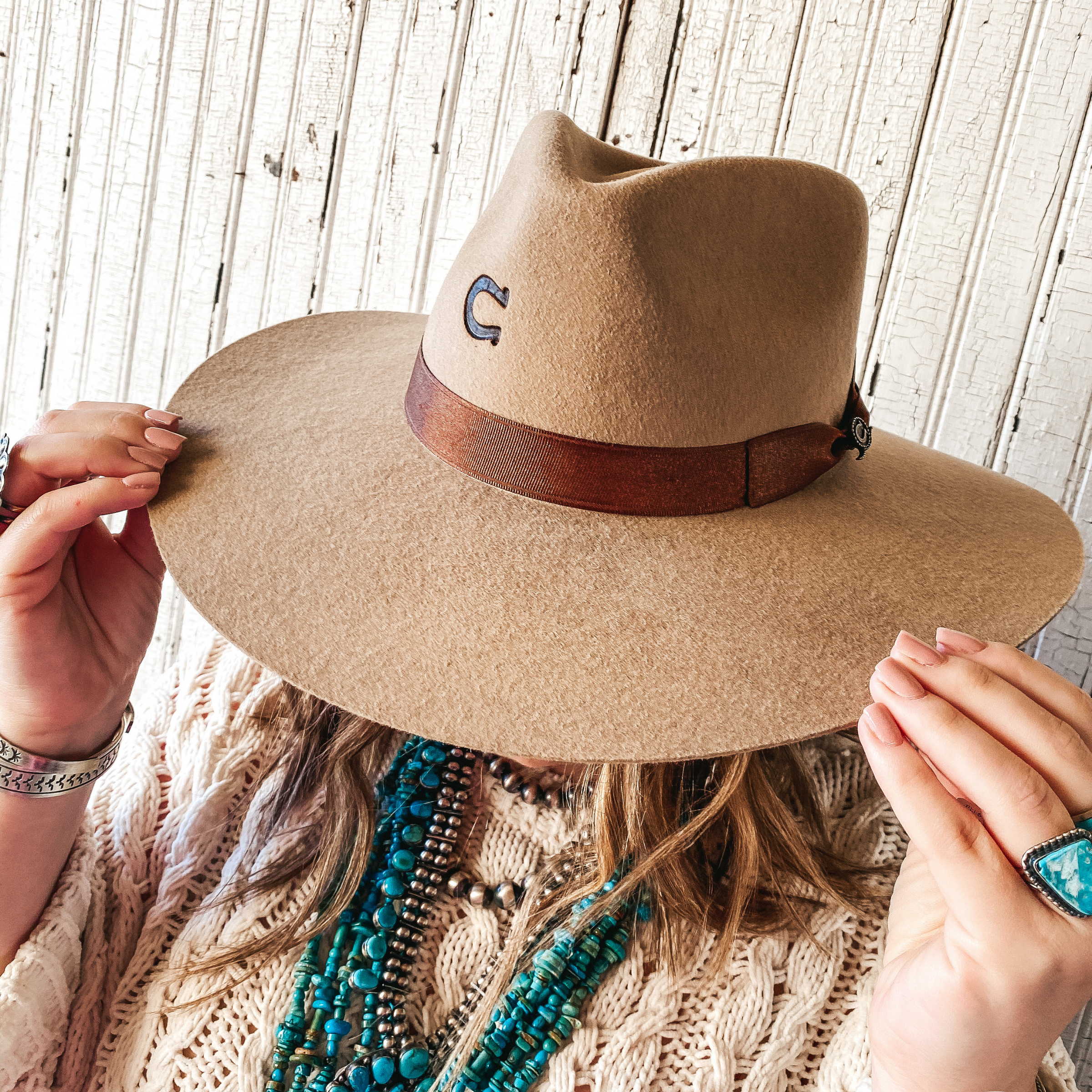 Charlie 1 Horse | Highway Wool Felt Hat in Sand - Giddy Up Glamour Boutique