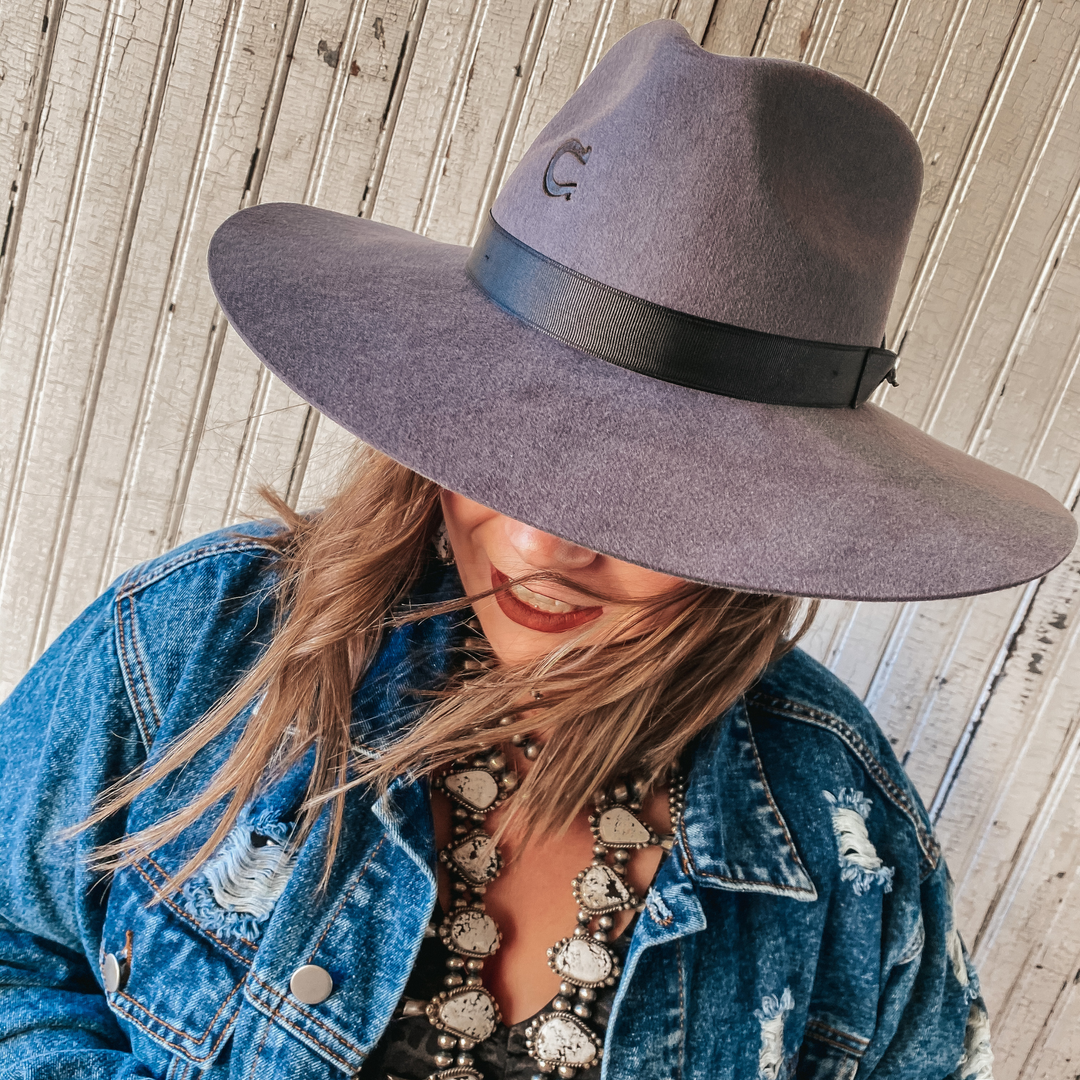 Charlie 1 Horse | Highway Wool Felt Hat in Granite - Giddy Up Glamour Boutique