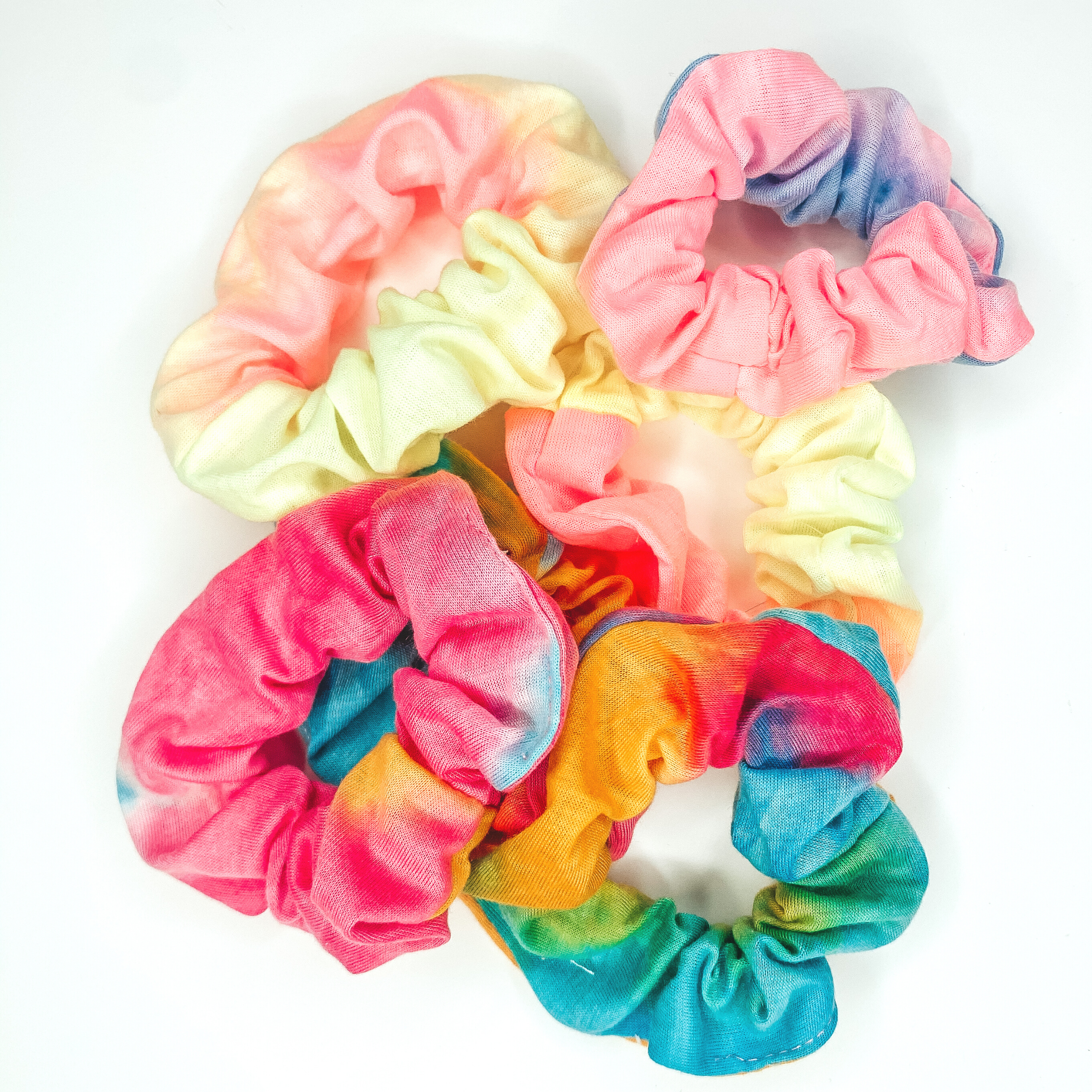 Buy 3 for $10 | Set of Two | Multi Color Tie Dye Scrunchies