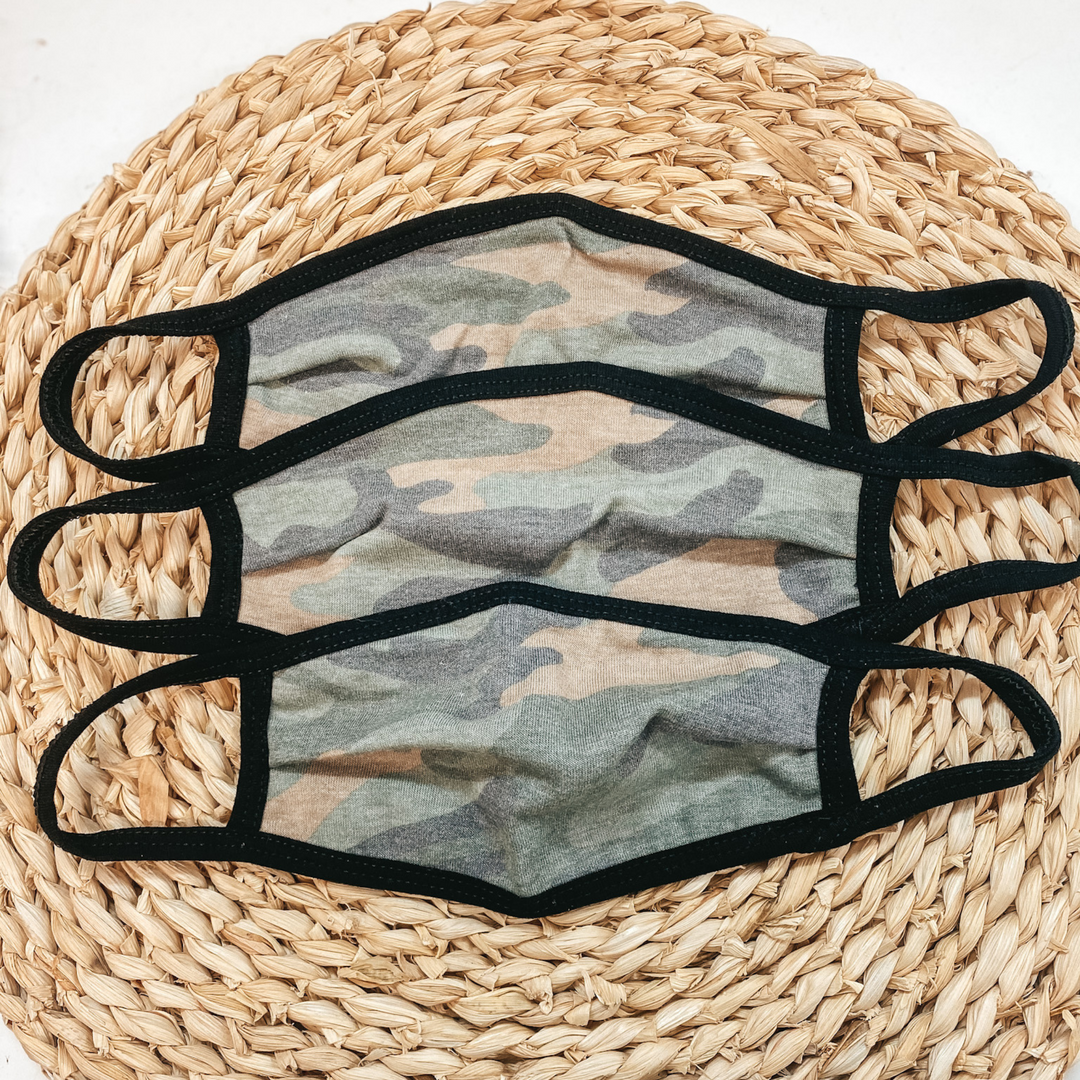 Kids | Can't Cover Style Cloth Face Covering in Camouflage - Giddy Up Glamour Boutique