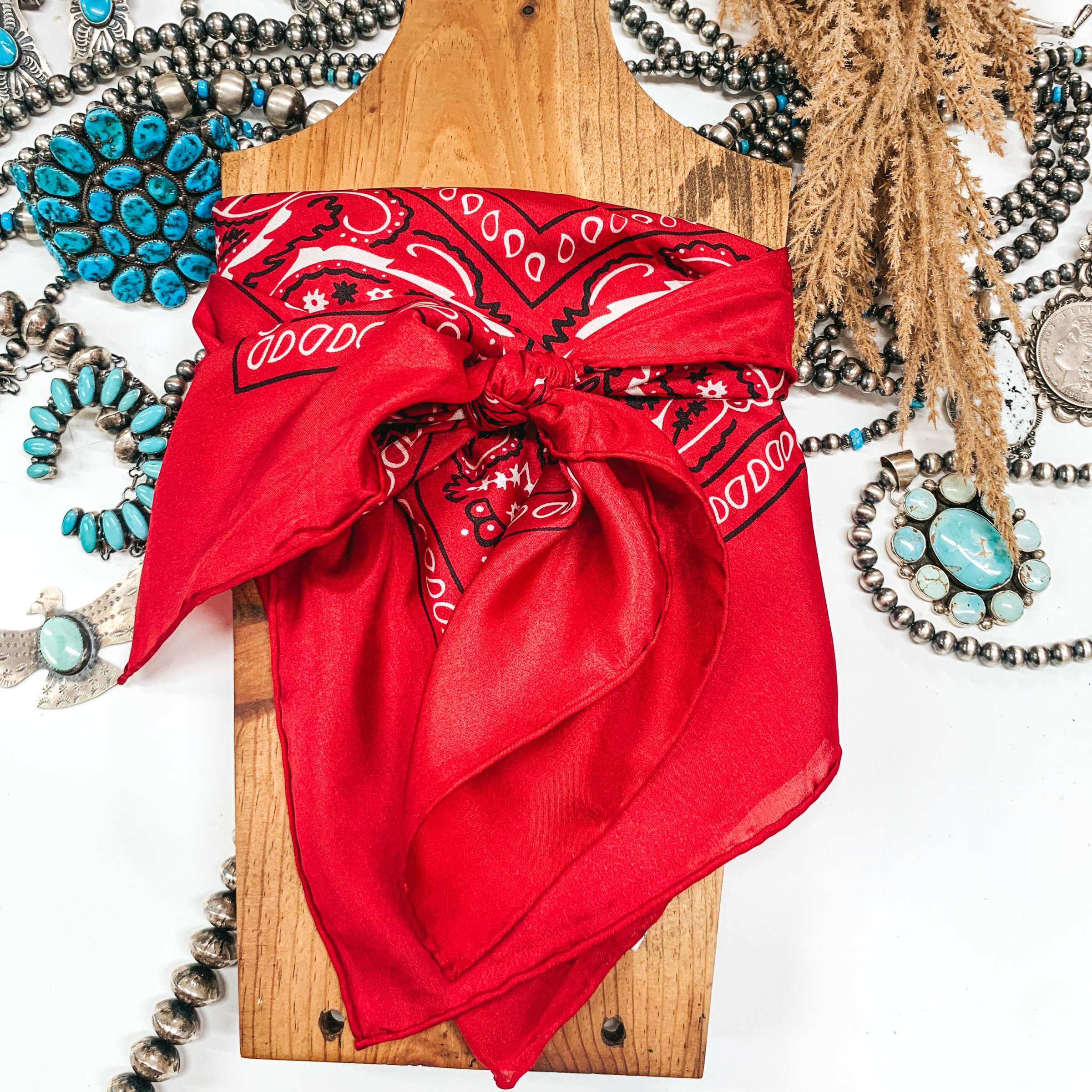 Bandana Wild Rag in Red - Giddy Up Glamour Boutique