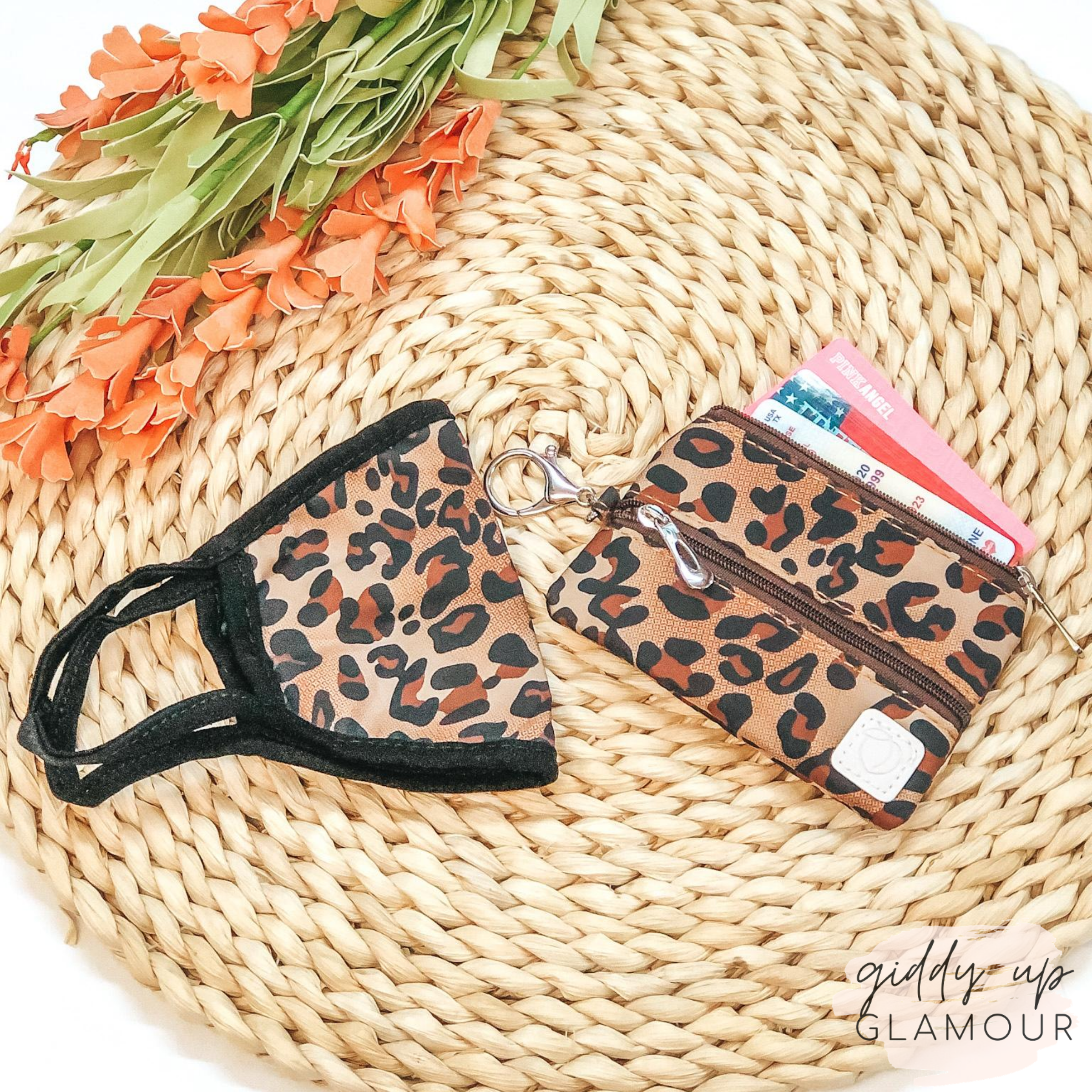 Packed with Style Leopard Mini Versi Bag with Face Covering Included in Brown - Giddy Up Glamour Boutique