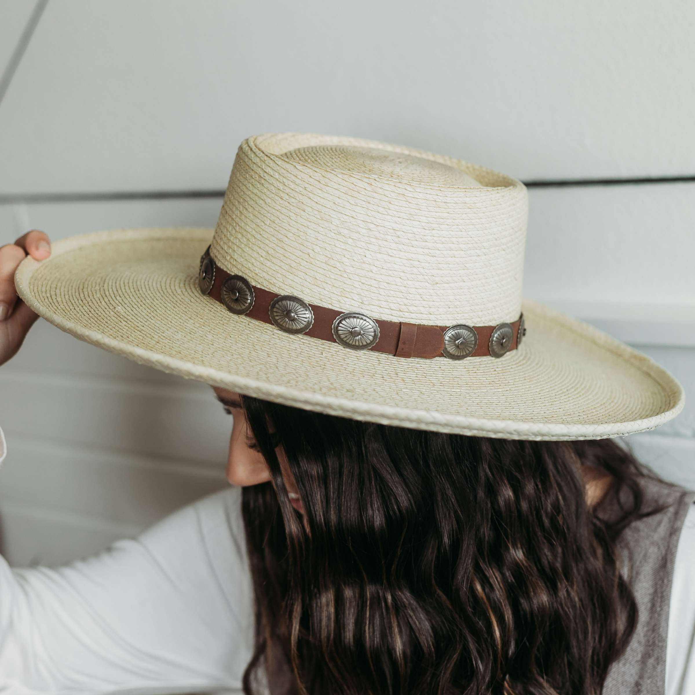 Charlie 1 Horse | High Desert Palm Leaf Hat with Concho Band - Giddy Up Glamour Boutique