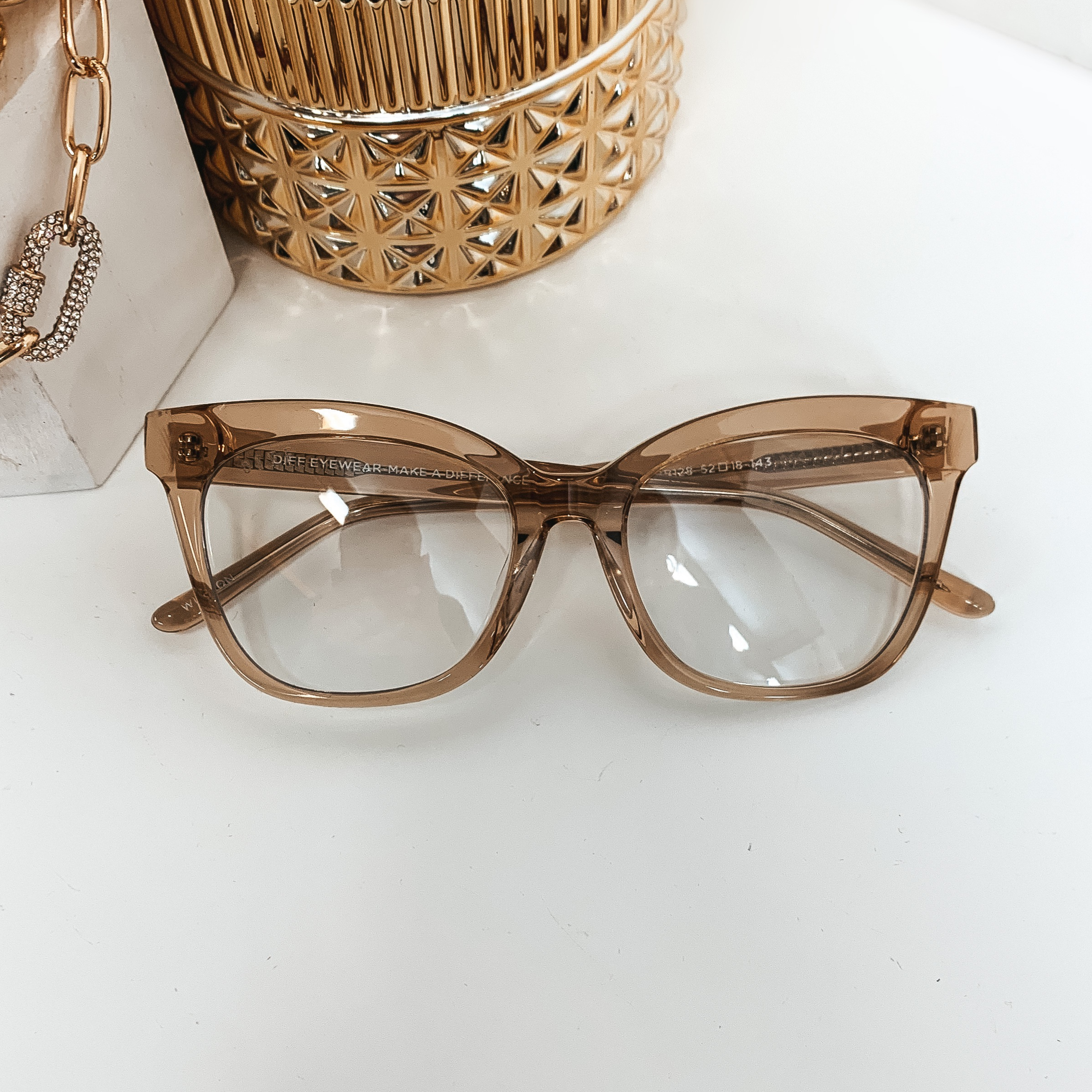 DIFF | Winston Blue Light Tech Lens Glasses in Vintage Crystal - Giddy Up Glamour Boutique