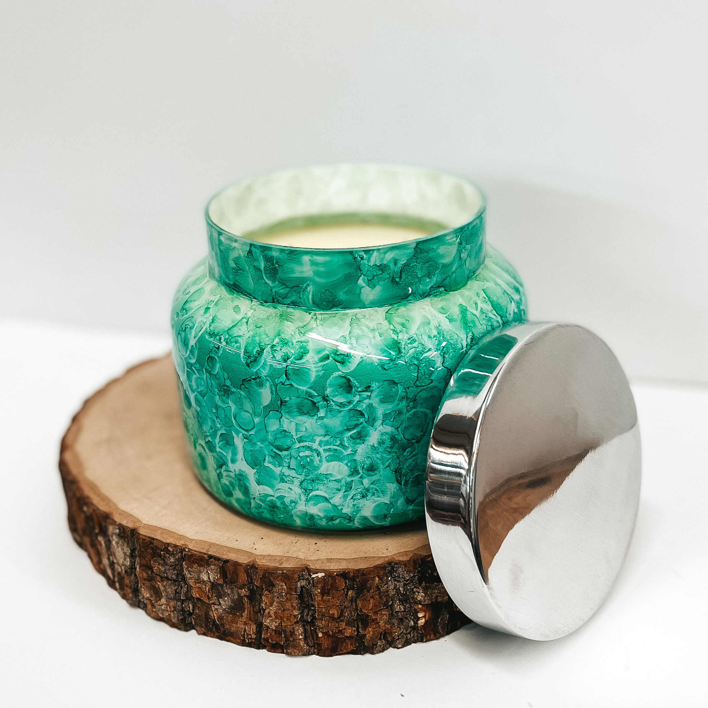 Capri Blue | 48 oz. Jumbo Watercolor Jar Candle in Mint | Volcano - Giddy Up Glamour Boutique