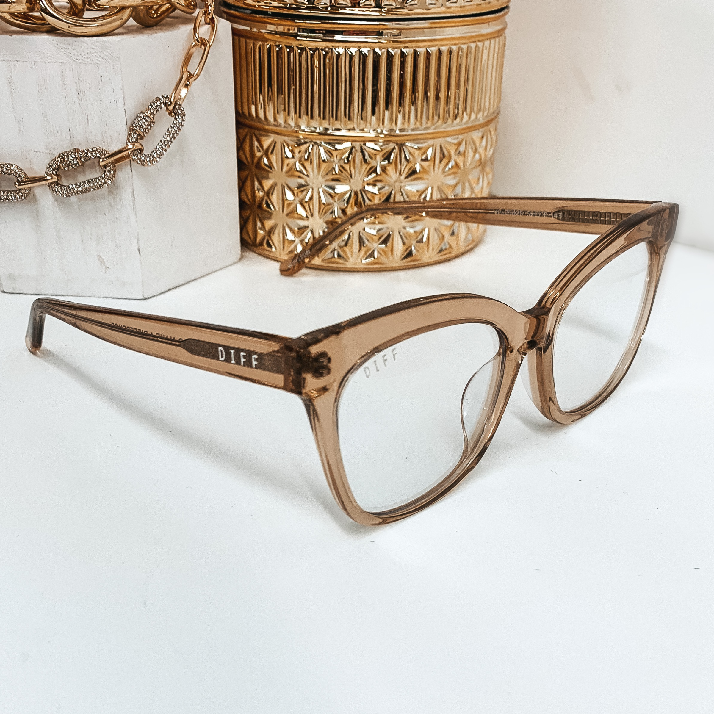 DIFF | Winston Blue Light Tech Lens Glasses in Vintage Crystal - Giddy Up Glamour Boutique