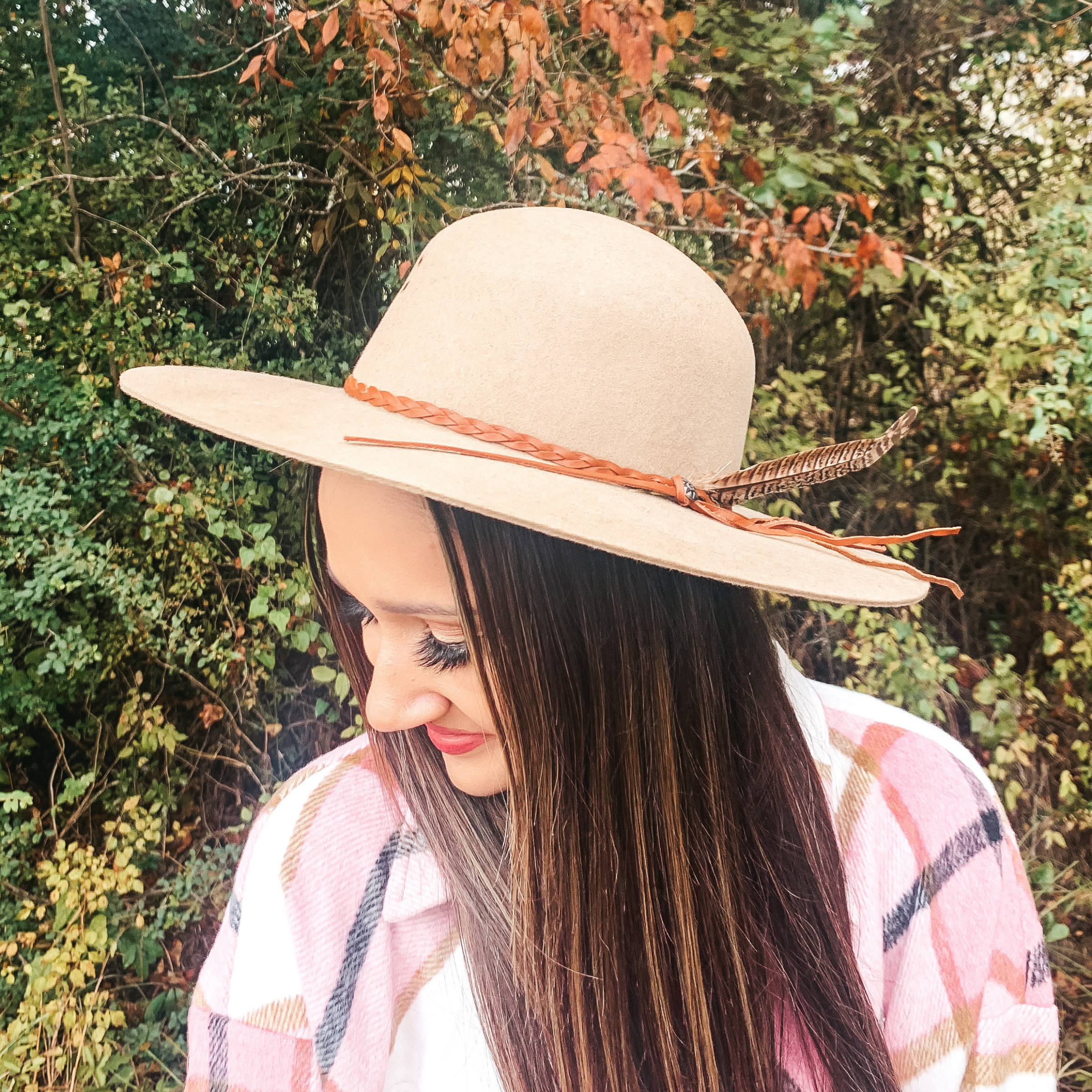 Charlie 1 Horse | Wanderlust Wool Felt Floppy Hat with Braided Band in Sand - Giddy Up Glamour Boutique