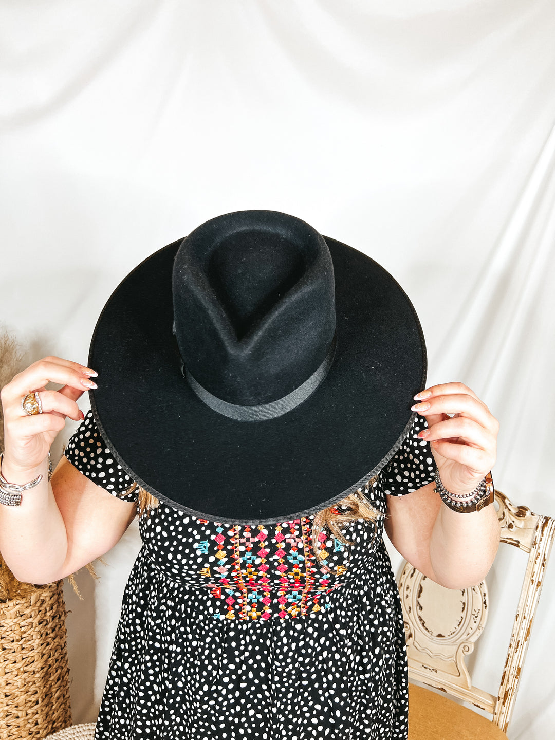 Lack of Color | Noir Rancher Wool Felt Hat in Black - Giddy Up Glamour Boutique
