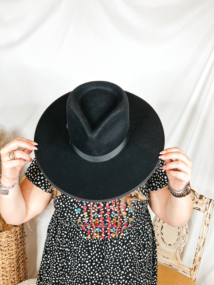 Lack of Color | Noir Rancher Wool Felt Hat in Black - Giddy Up Glamour Boutique