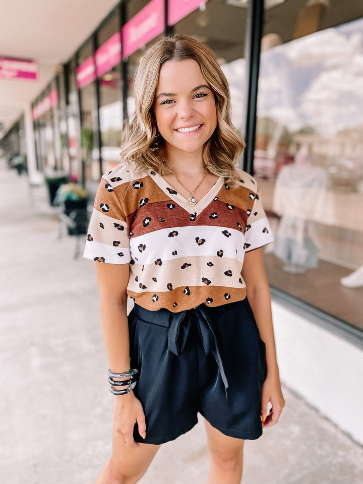 Bring It Belted Shorts with Front Tie in Black - Giddy Up Glamour Boutique