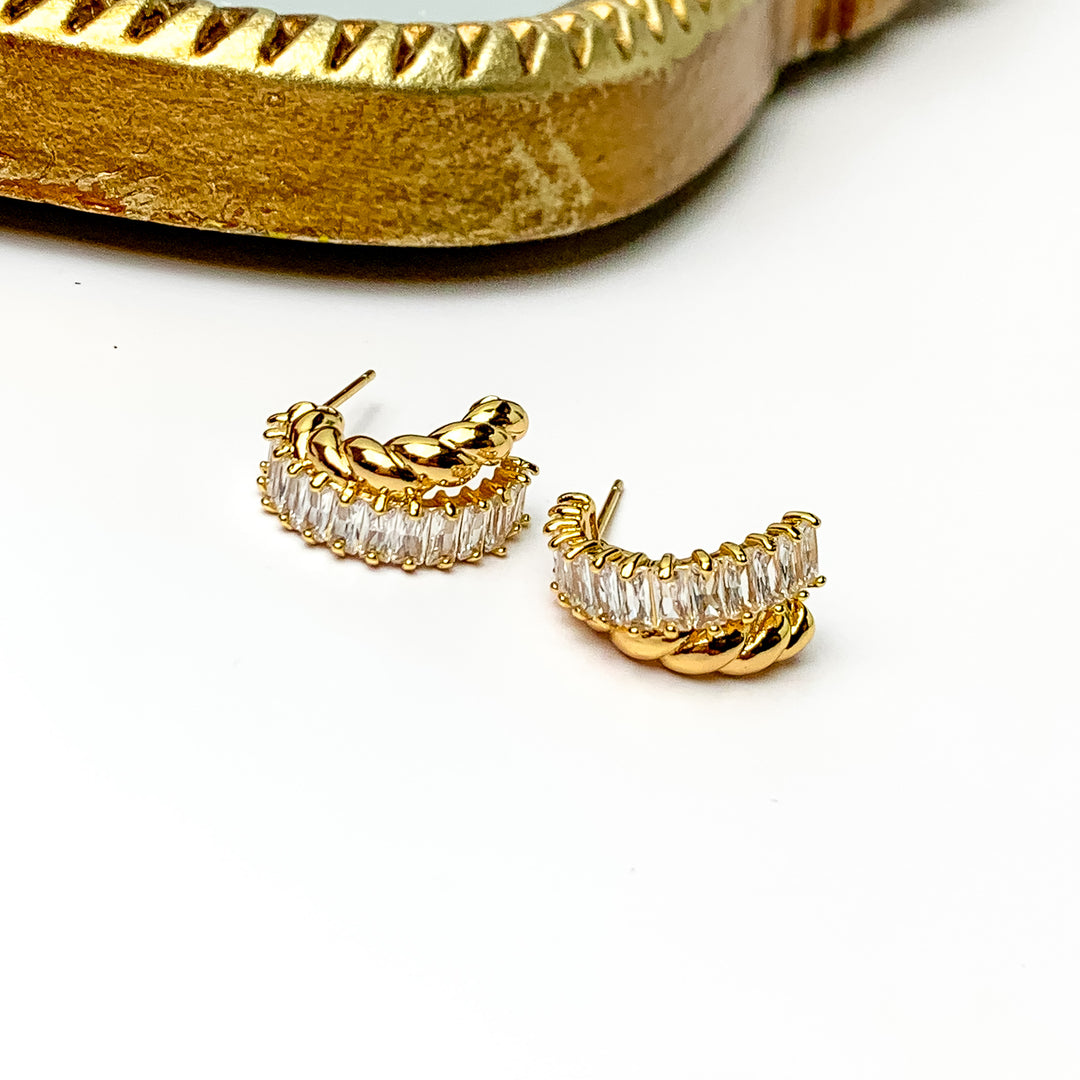 Kinsey Designs | Zuri Hoop Earrings with CZ Crystals - Giddy Up Glamour Boutique