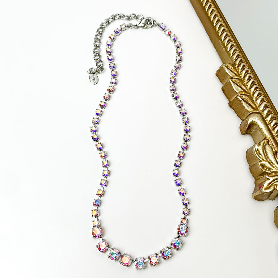 Sorrelli | Audrianna Crystal Tennis Necklace in Palladium Silver Tone and Clear main image 1