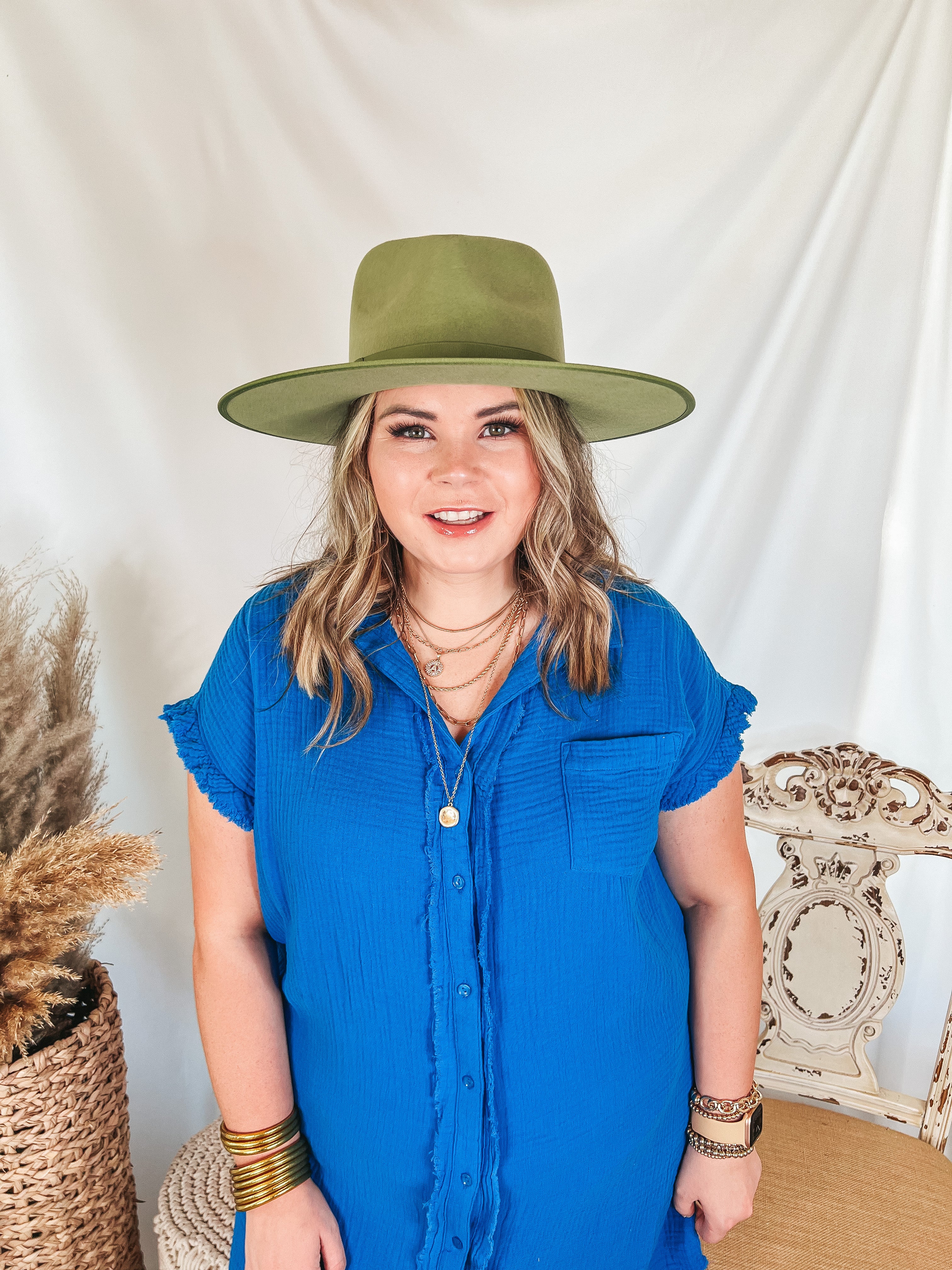 Lack of Color | Cactus Rancher Wool Felt Hat in Green - Giddy Up Glamour Boutique