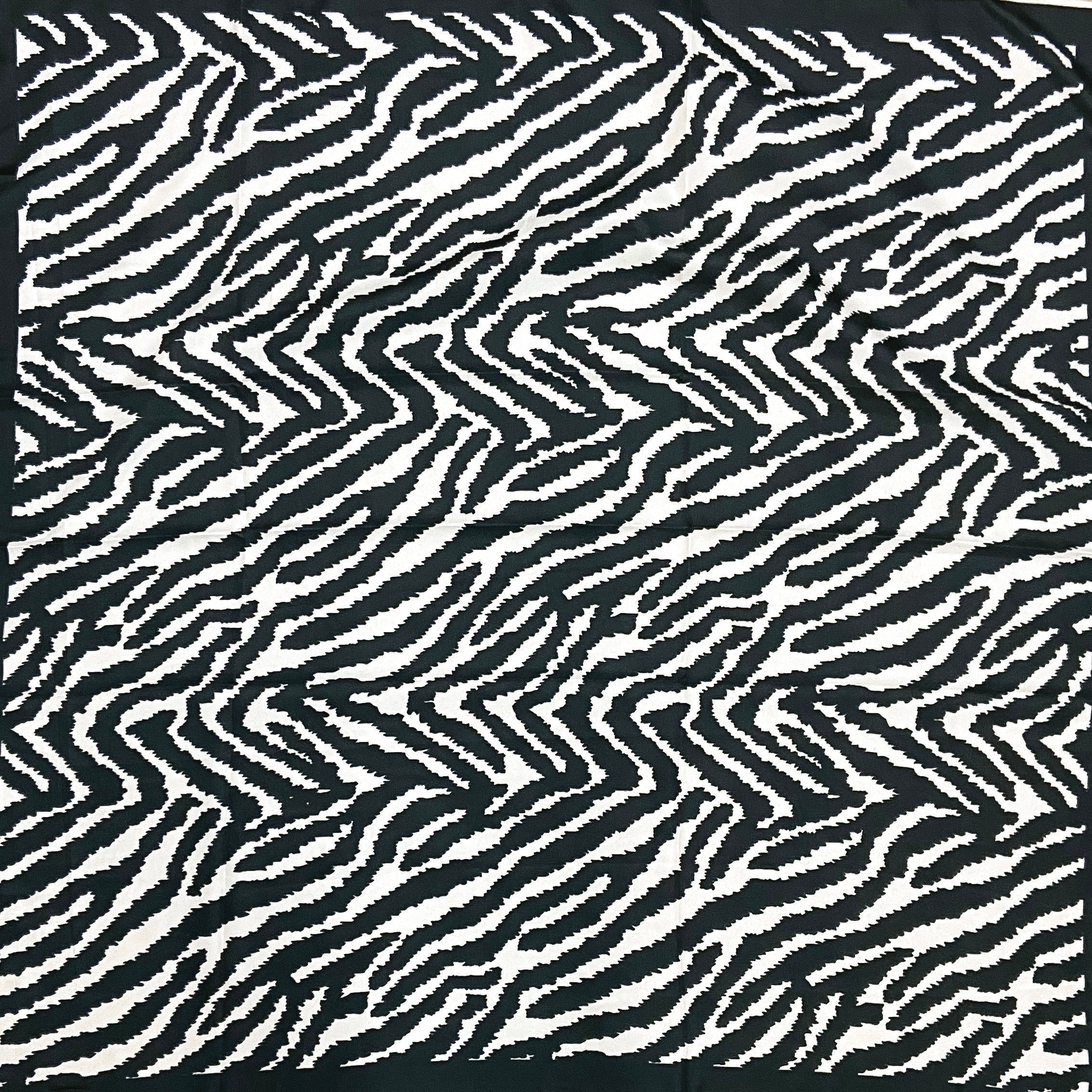 Zebra Print Square Scarf in Ivory and Black - Giddy Up Glamour Boutique
