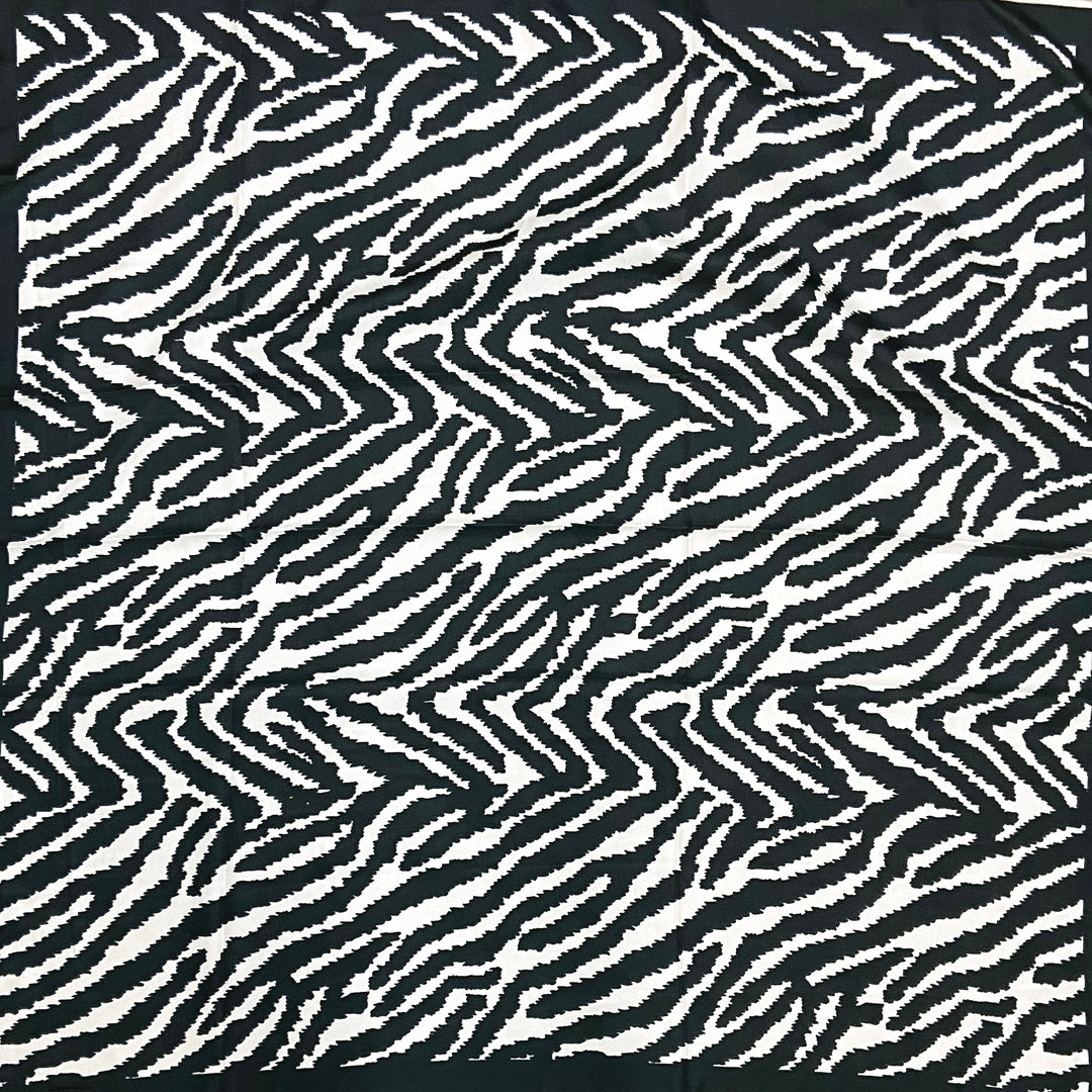 Zebra Print Square Scarf in Ivory and Black - Giddy Up Glamour Boutique