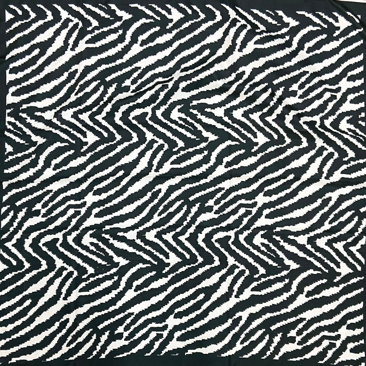 Zebra Print Square Scarf in Ivory and Black - Giddy Up Glamour Boutique