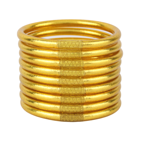 BuDhaGirl | Set of Nine | All Weather Bangles in Gold