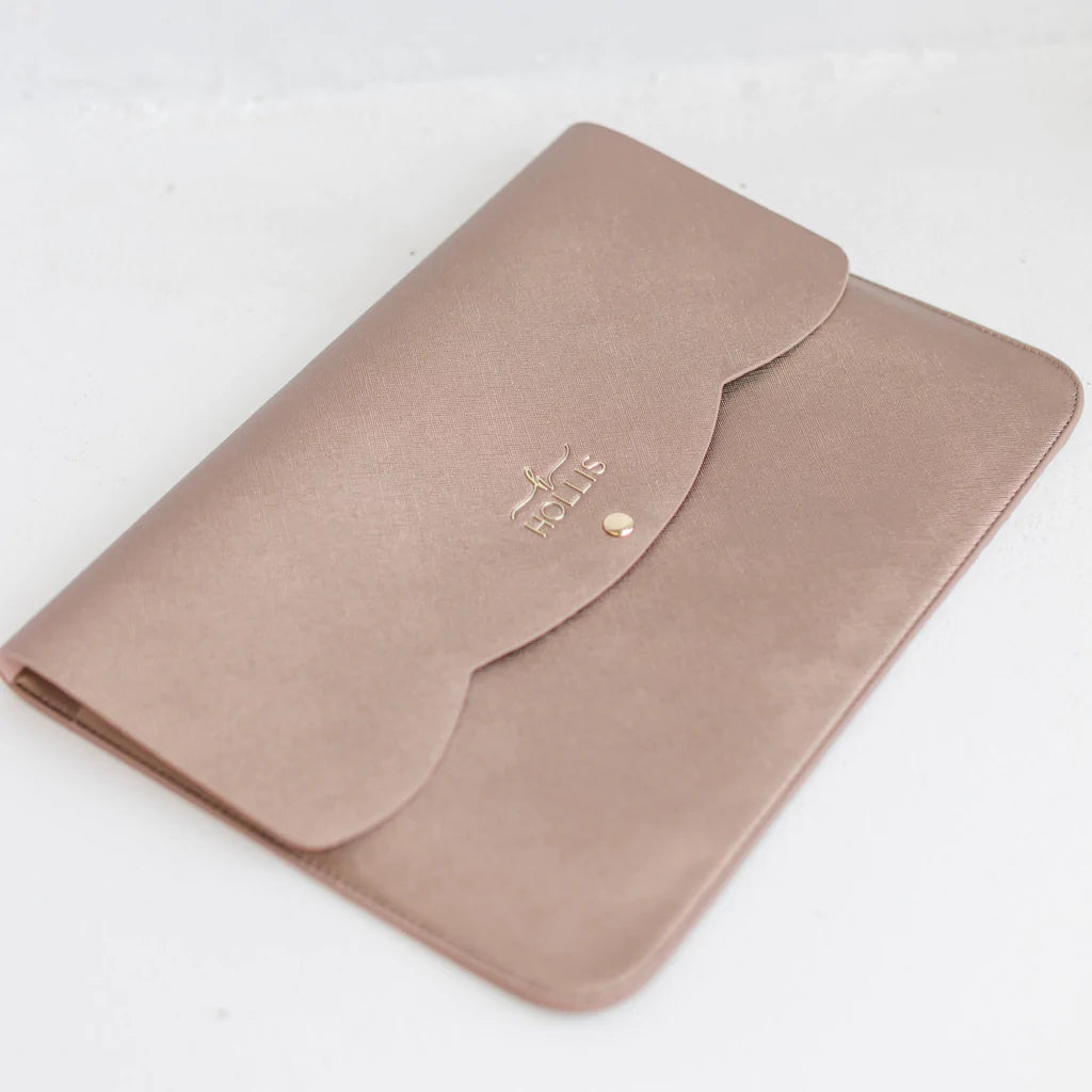 Hollis | Lennyn Laptop Sleeve in Metallic Mocha - Giddy Up Glamour Boutique