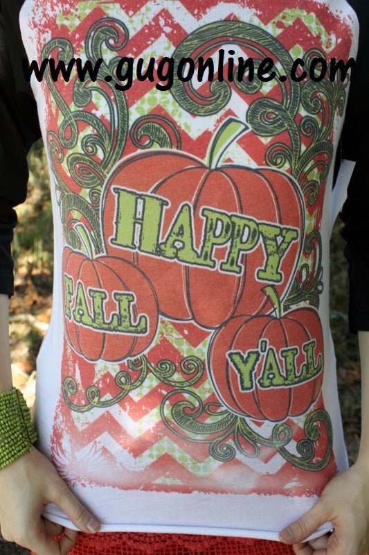 Last Chance Size XS | Happy Fall Y'all Baseball Tee - Giddy Up Glamour Boutique