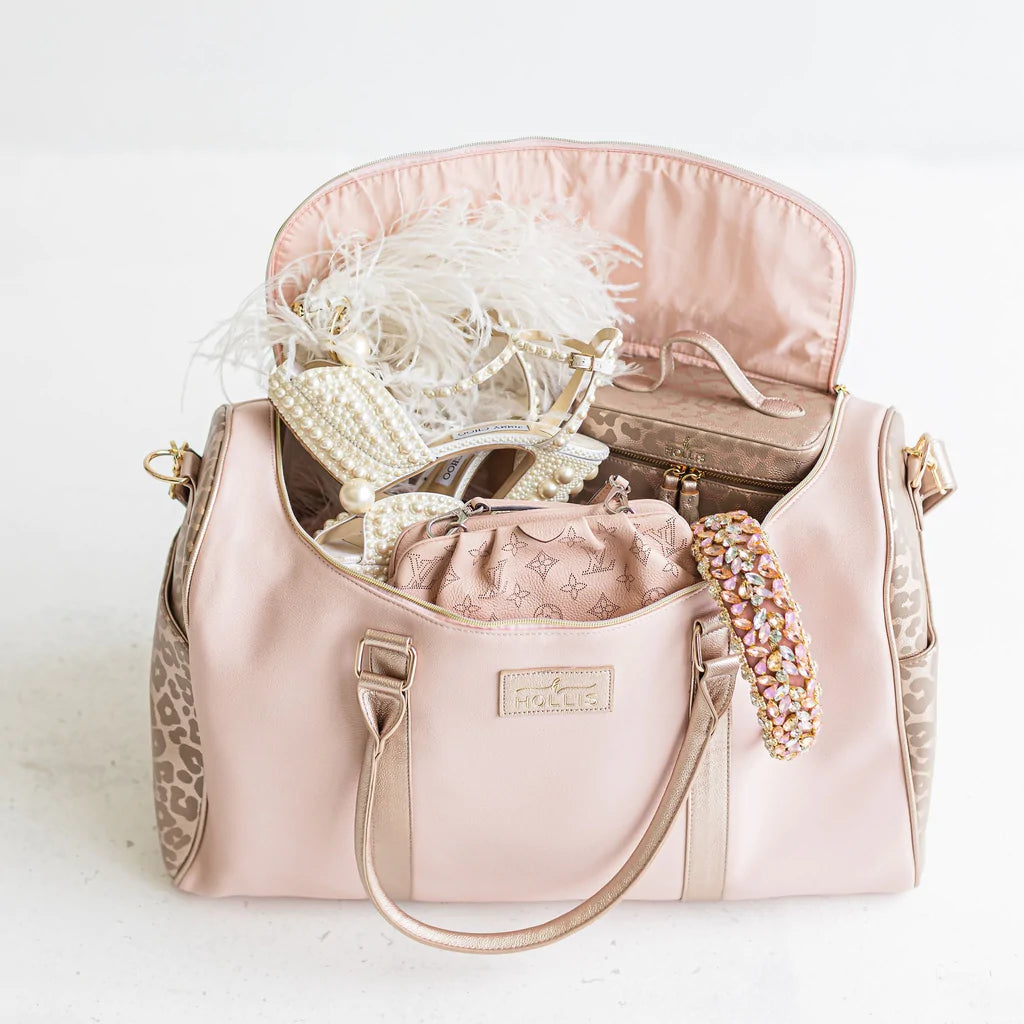 Hollis | Lux Weekender Bag in Blush