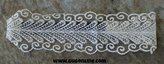 Gold Lace Chevron and Swirl Headband - Giddy Up Glamour Boutique