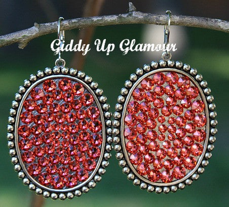 Pink Panache Earrings Jewelry AB Red Crystals