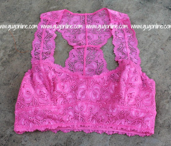 Last Chance Size Small | The Lace is On Bralette in Candy Pink | ONLY 1  LEFT!