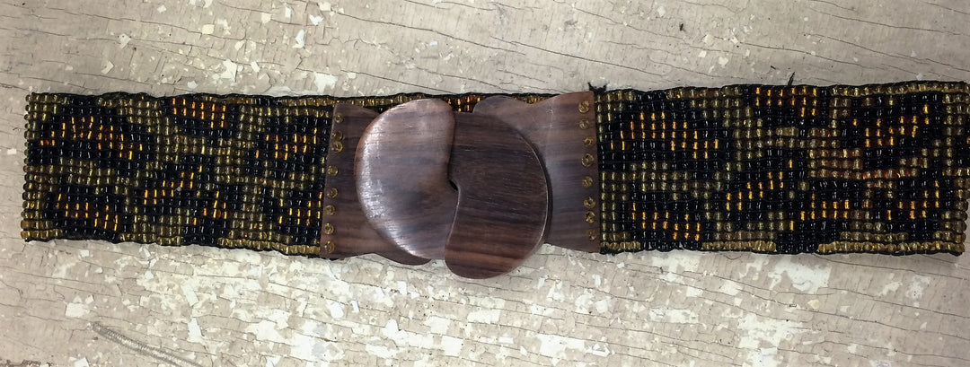 Stretchy Cheetah Beaded Belt - Giddy Up Glamour Boutique