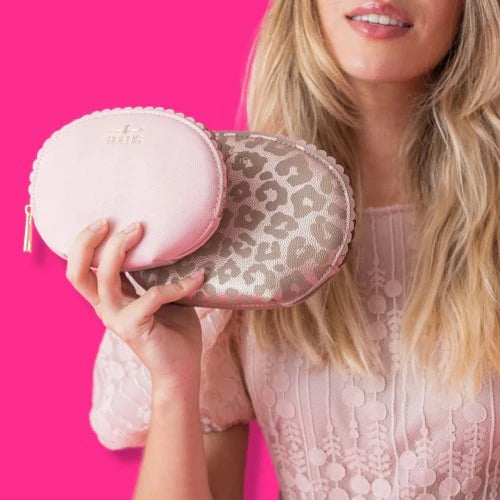 Hollis | Scallop Set in Leopard and Blush - Giddy Up Glamour Boutique