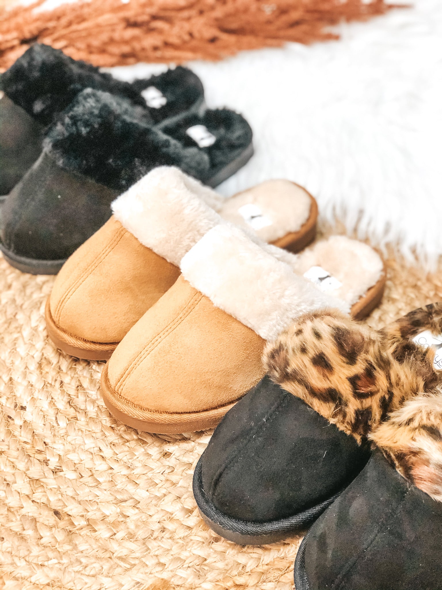 Corky's | Snooze Slide On Slippers with Furry Lining in Black - Giddy Up Glamour Boutique