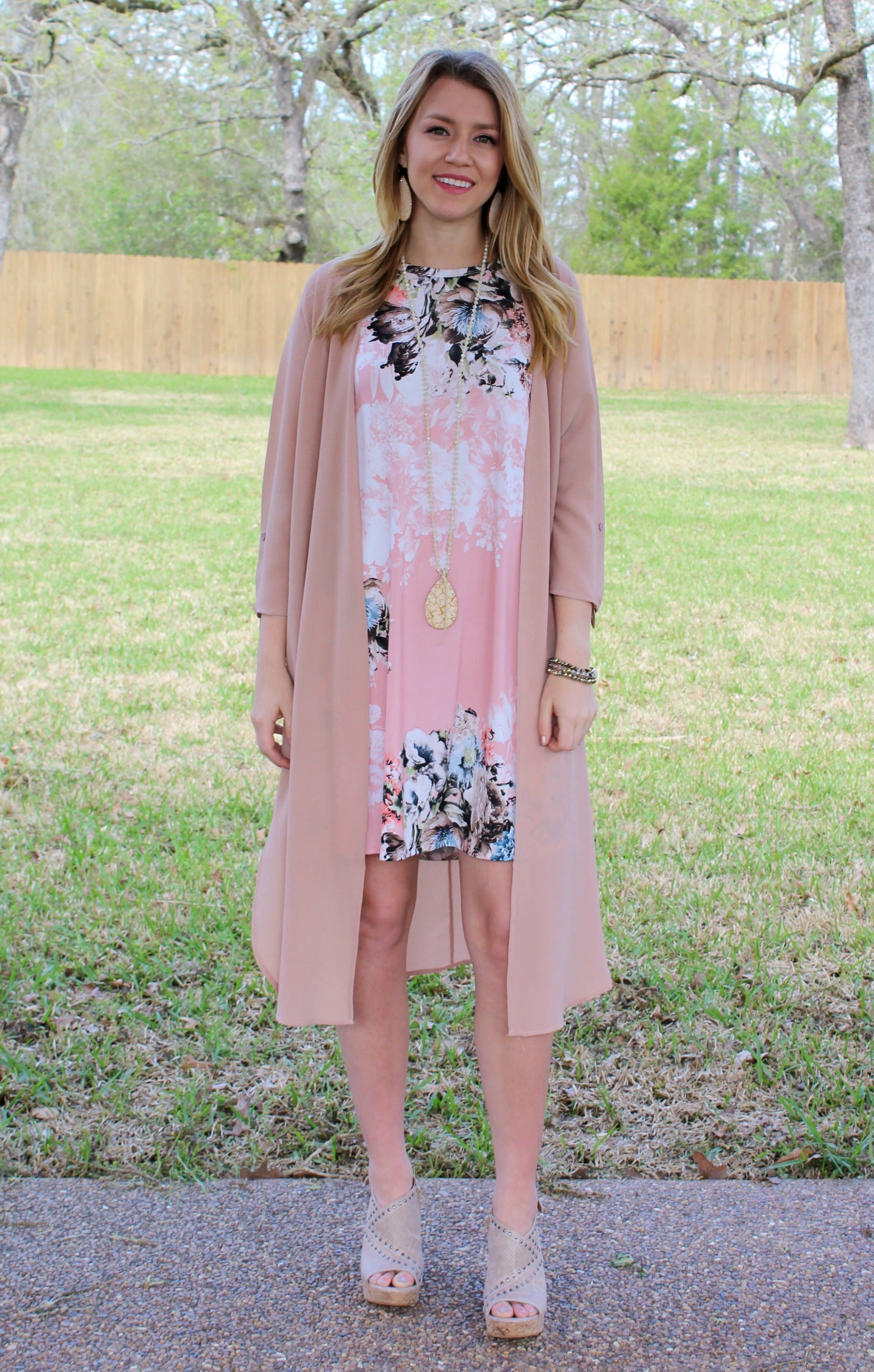 Last Chance Size Small | Simpler Times Midi Duster Kimono in Khaki - Giddy Up Glamour Boutique