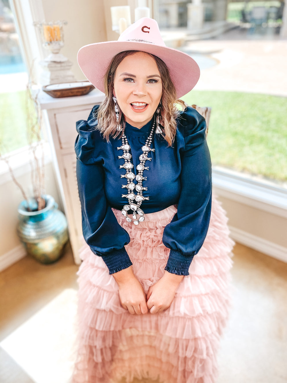 Warm Wishes Ruffle Tulle Maxi Skirt in Blush Pink - Giddy Up Glamour Boutique