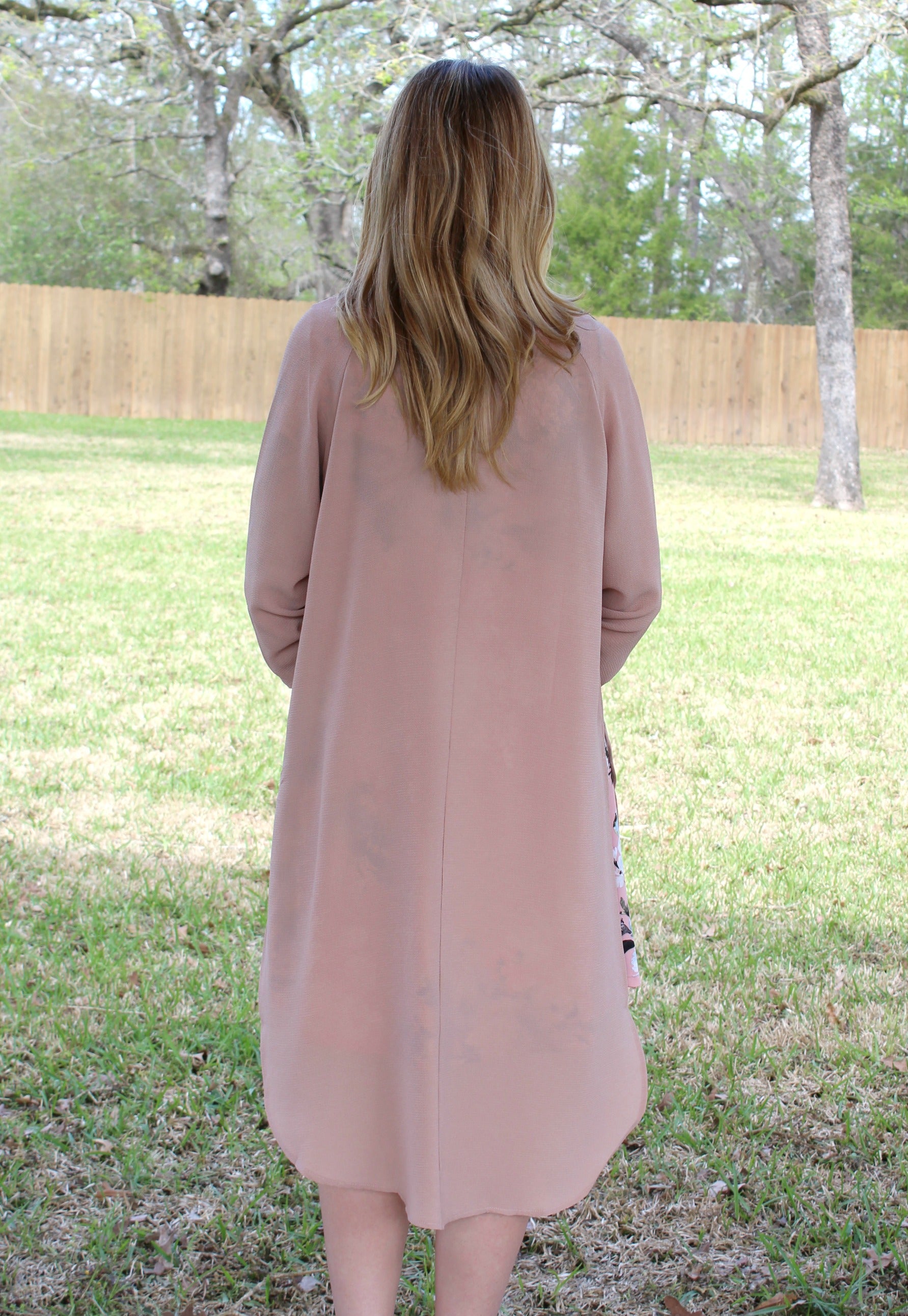Last Chance Size Small | Simpler Times Midi Duster Kimono in Khaki - Giddy Up Glamour Boutique